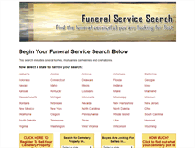 Tablet Screenshot of funeralservicesearch.com